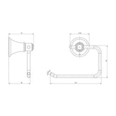 Phoenix Nostalgia Toilet Roll Holder - Brushed Nickel